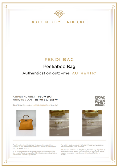 Fendi Peekaboo Orange GHW