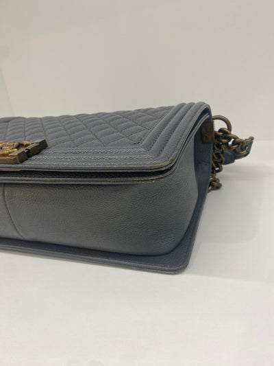 Chanel Boy Bag New Medium - Dark Grey GHW