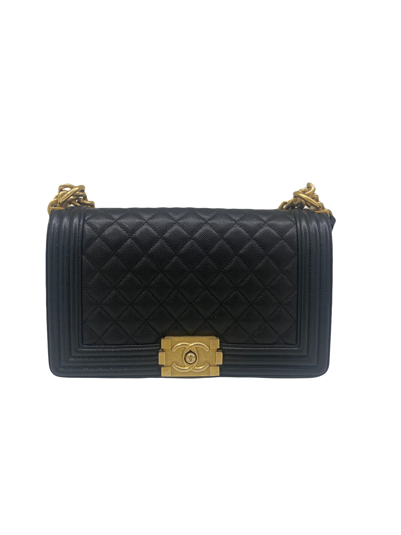 Chanel Boy Bag Medium Black Caviar GHW 29 series