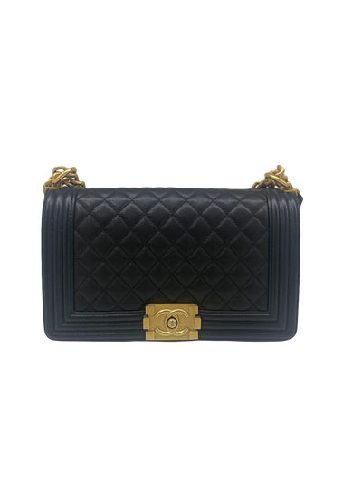 Chanel Boy Bag Medium Black Caviar GHW 29 series