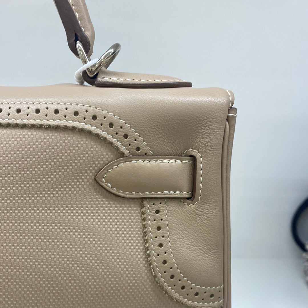 Hermes Kelly 32 Beige Argile Ghillies PHW Swift & Grain D'H