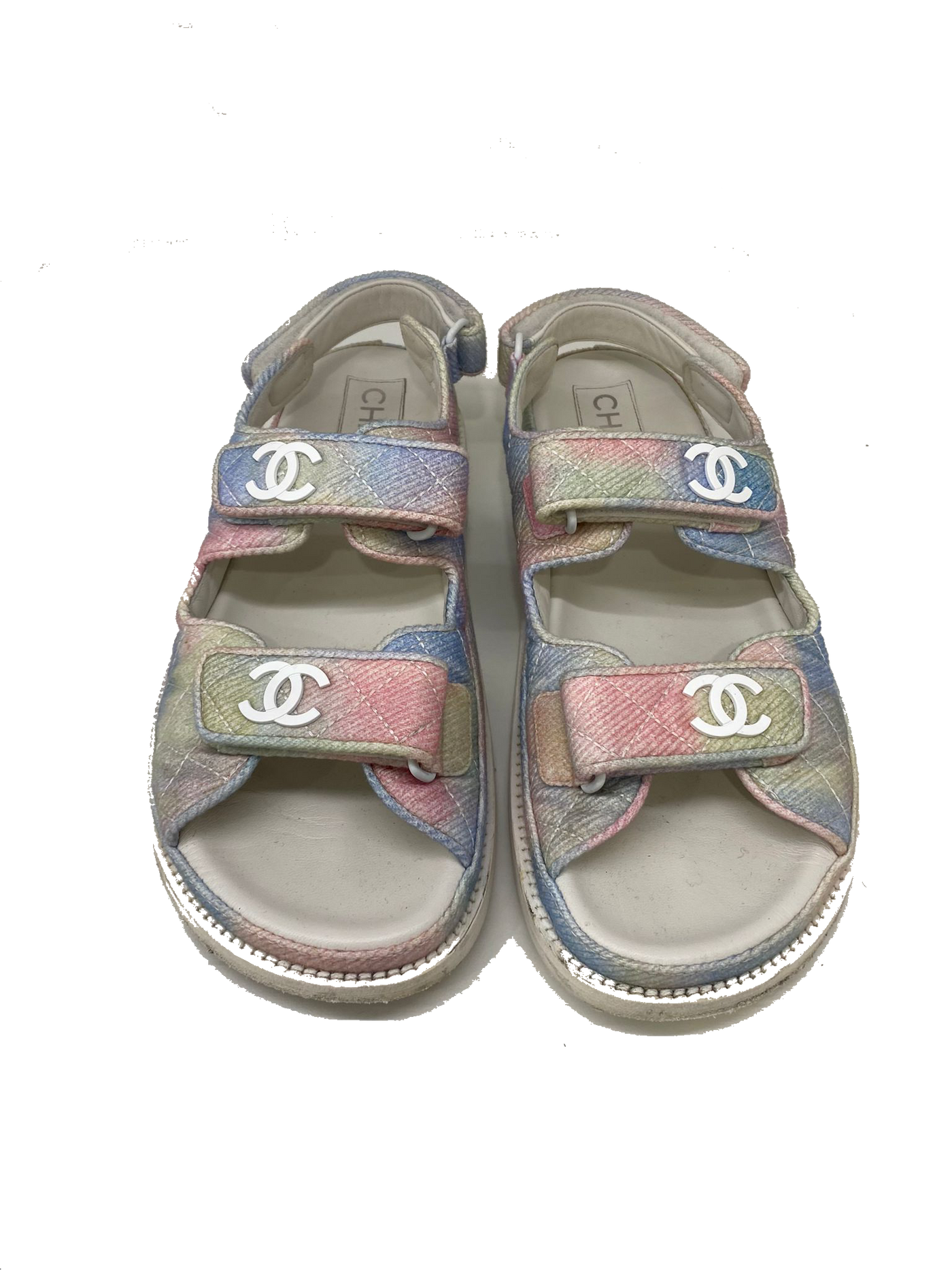 Chanel Dad Sandals - Rainbow canvas 39.5C