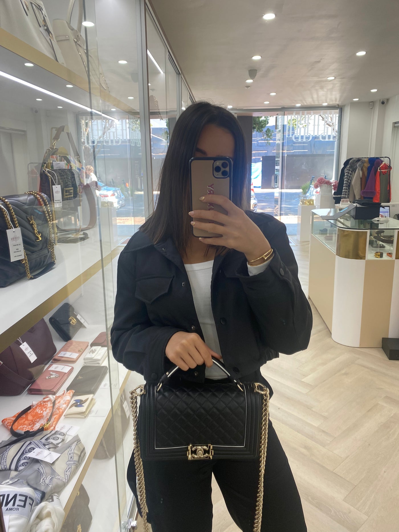 Chanel Medium Boy Bag Black CGHW