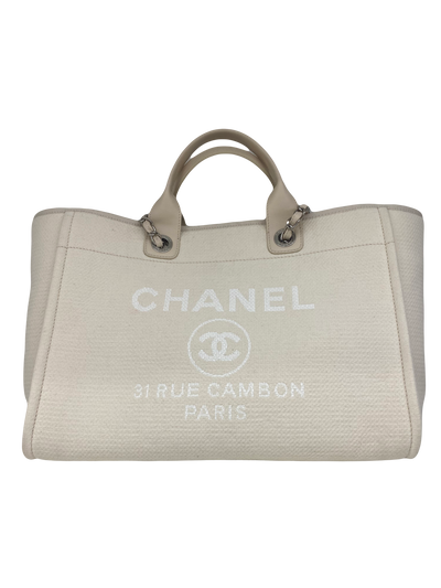Chanel Medium Deauville Cream SHW