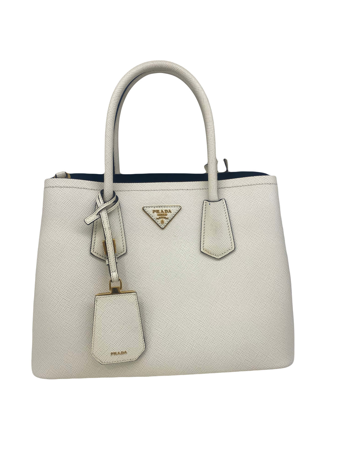 Prada Saffiano Tote Cream GHW