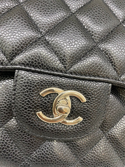 Chanel Large Jumbo Classic Flap Black - Black SHW Caviar Leather