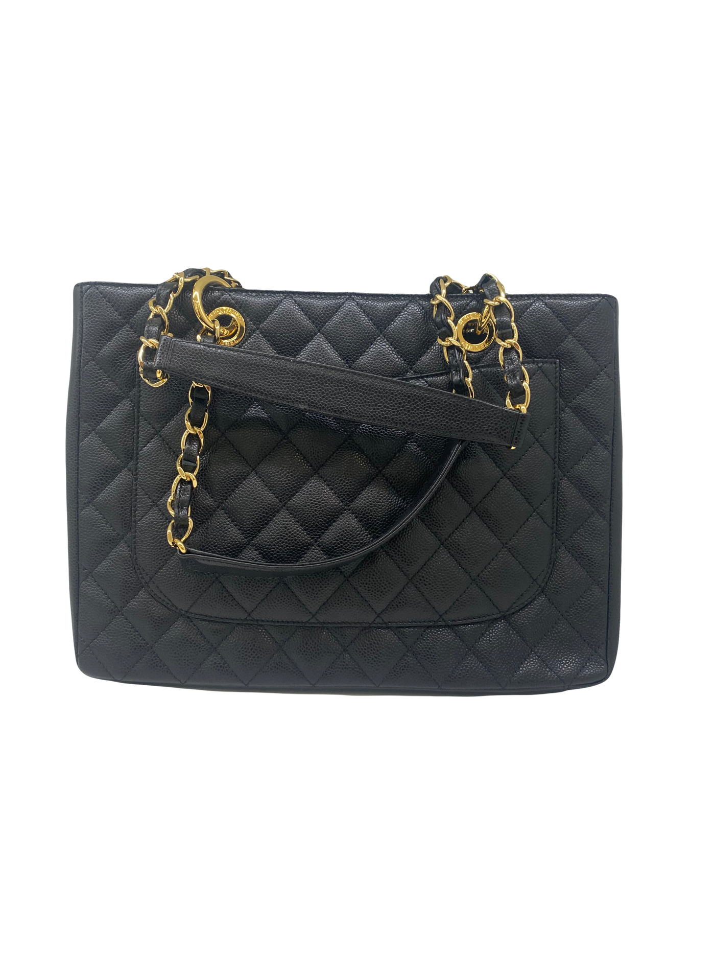 Chanel Grand Shopping Tote (GST) Black GHW Caviar