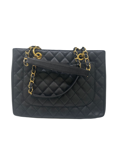 Chanel Grand Shopping Tote (GST) Black GHW Caviar