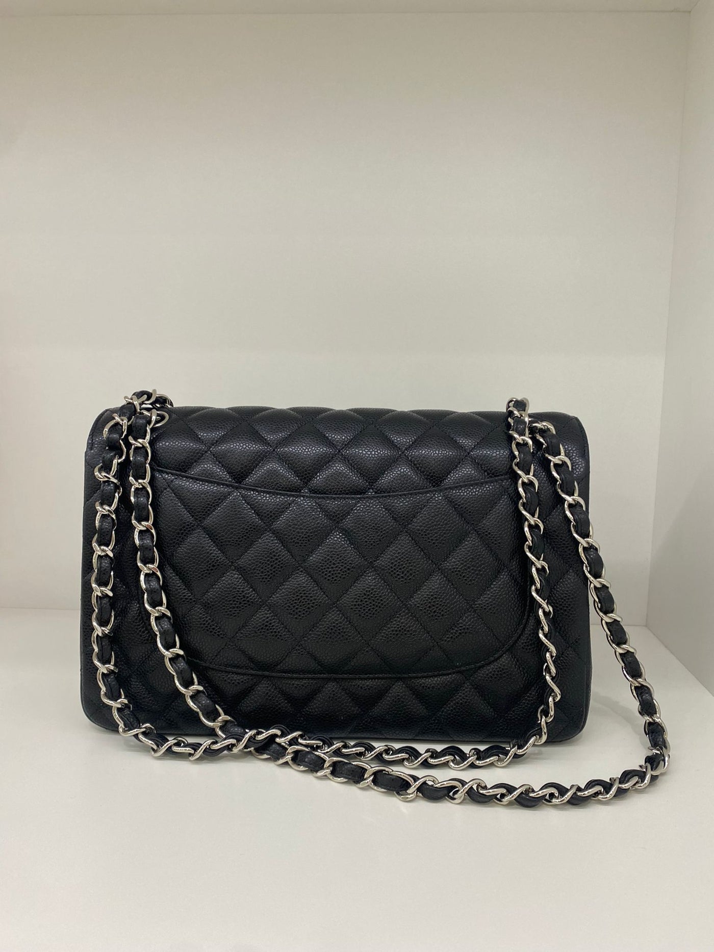 Chanel Large Jumbo Classic Flap Black - Black SHW Caviar Leather