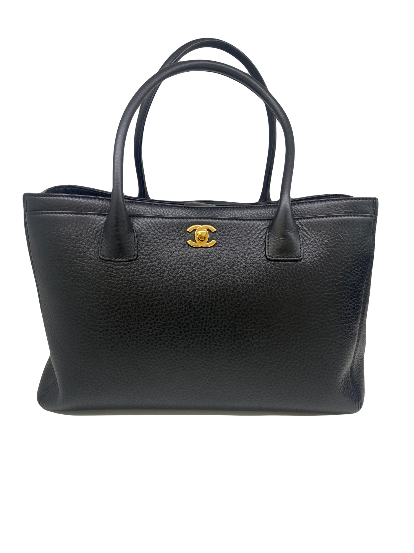 Chanel Executive Cerf Tote XL Black GHW