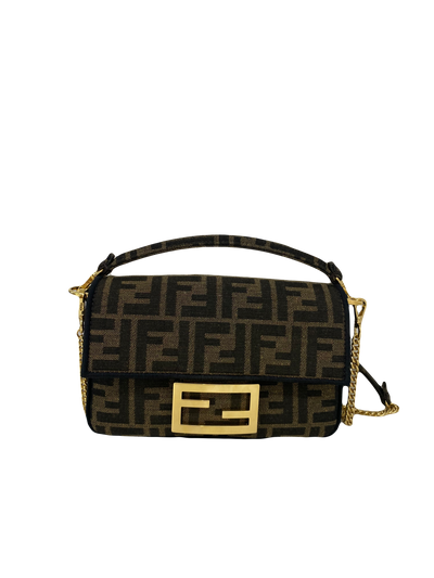 Fendi Baguette FF Logo Brown