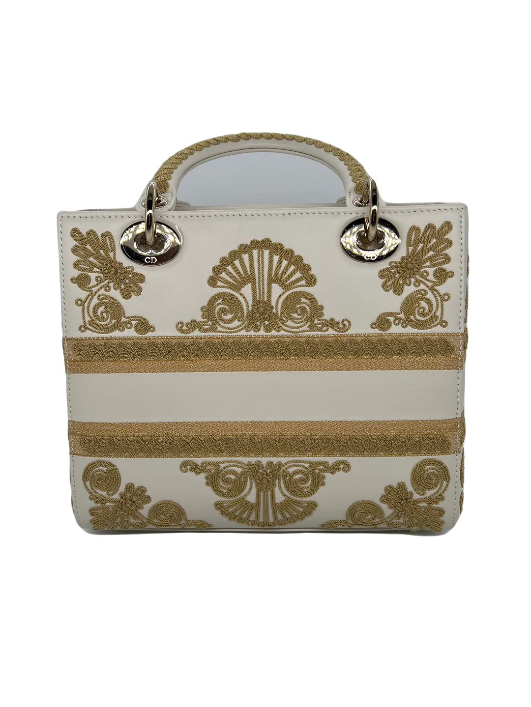 Dior Lady Dior - Medium - Latte Leather with Embroidery
