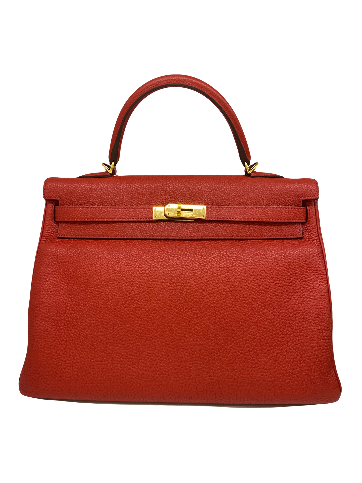 Hermes Kelly 32 Vermillion Togo GHW