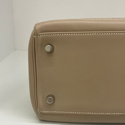 Hermes Kelly 32 Beige Argile Ghillies PHW Swift & Grain D'H