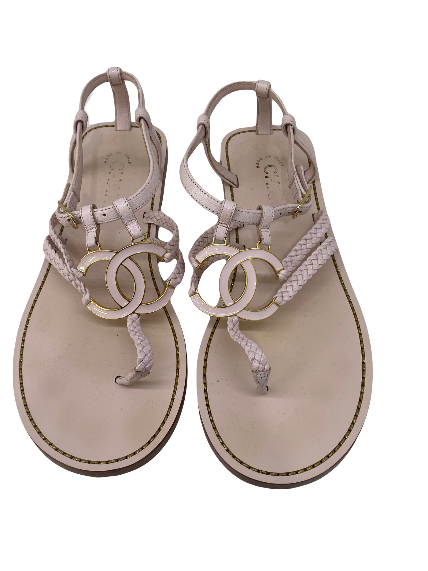 Chanel Baby Pink Sandals 38