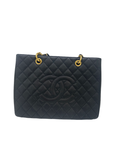 Chanel Grand Shopping Tote (GST) Black GHW Caviar