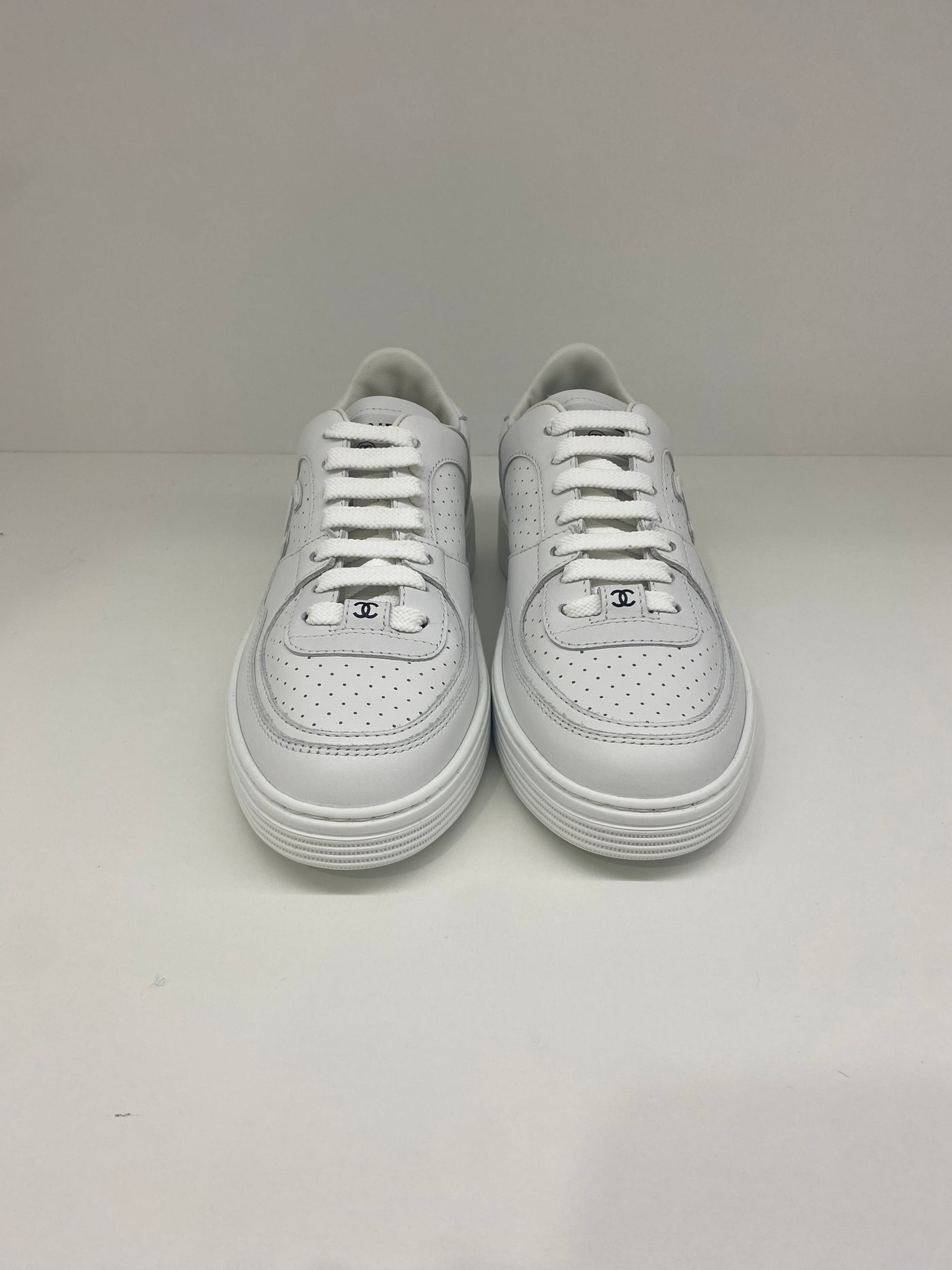 Chanel White Sneakers 36.5