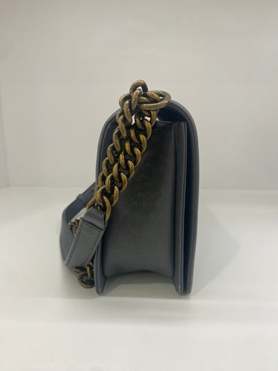 Chanel Boy Bag New Medium - Dark Grey GHW