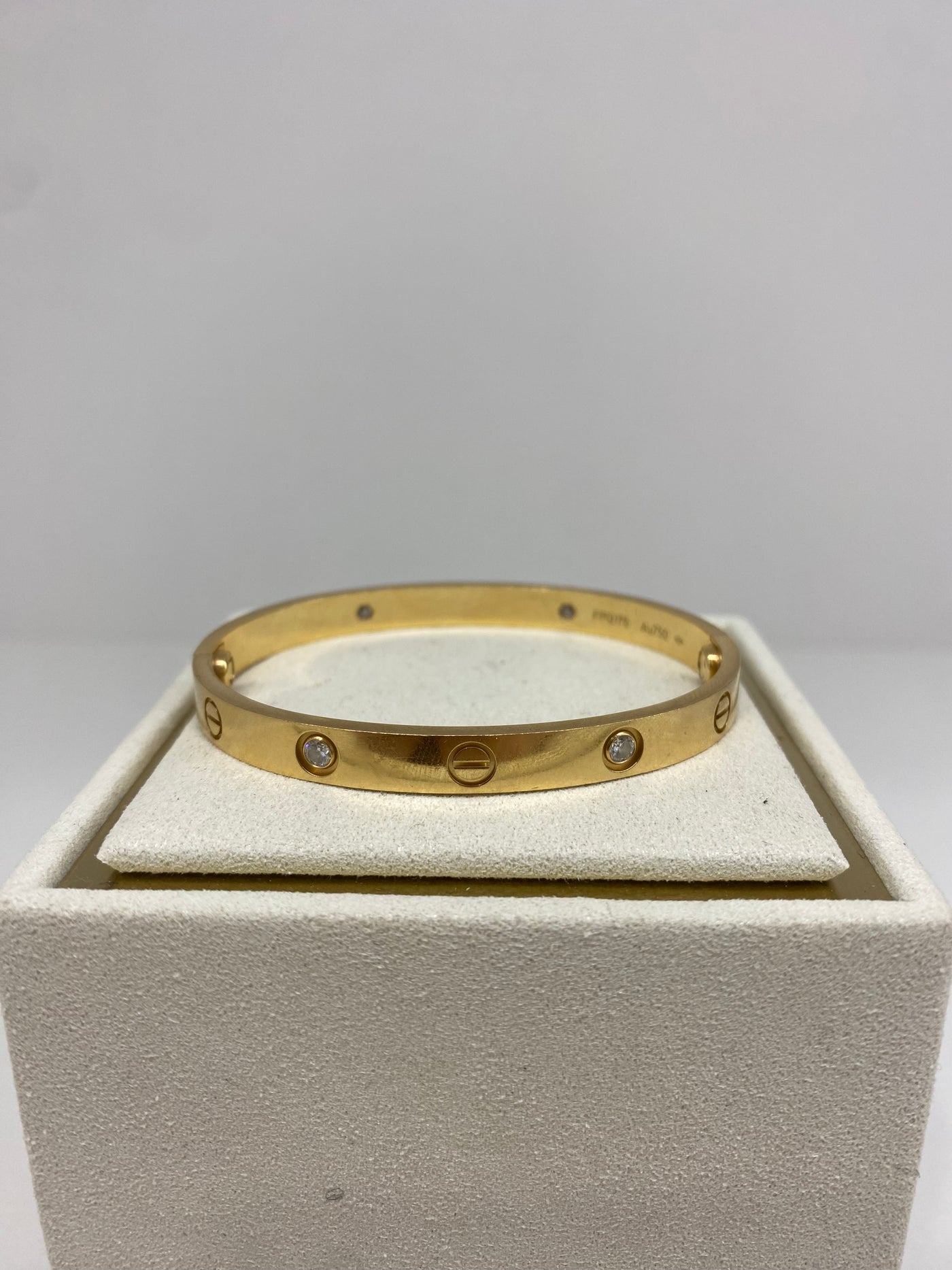 Cartier Love Bangle With 4 Diamonds Gold - Size 17