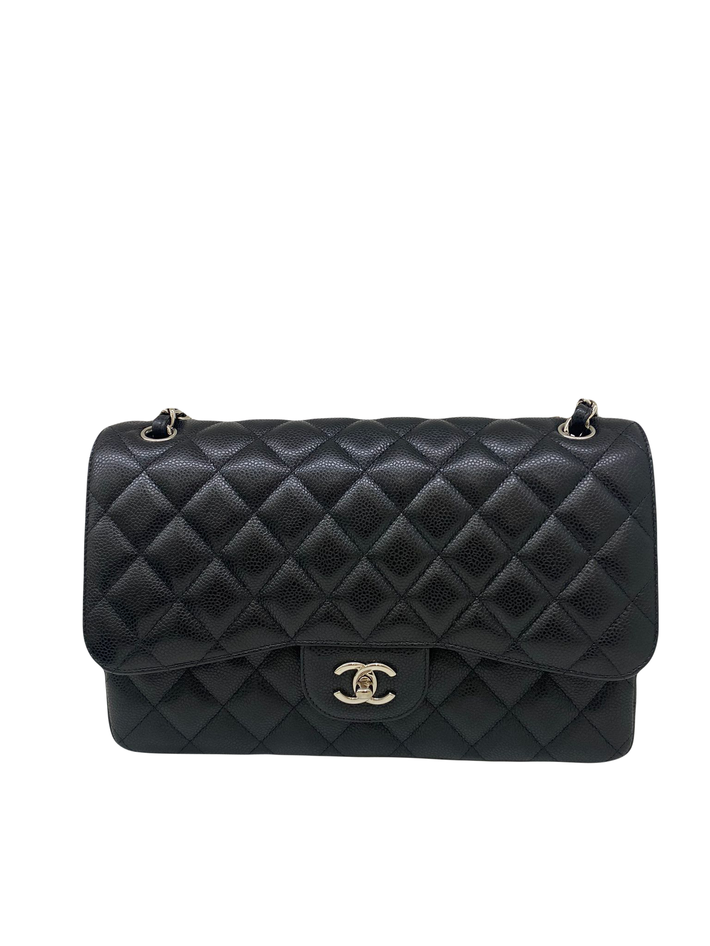 Chanel Large Jumbo Classic Flap Black - Black SHW Caviar Leather