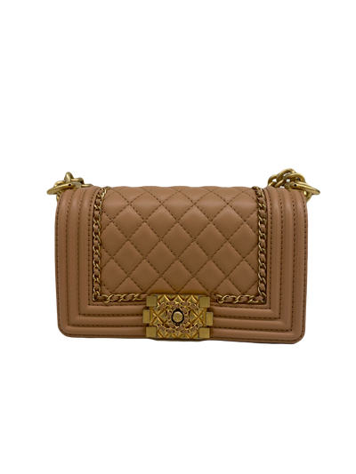 Chanel Boy Bag Small Chain Detail - Beige