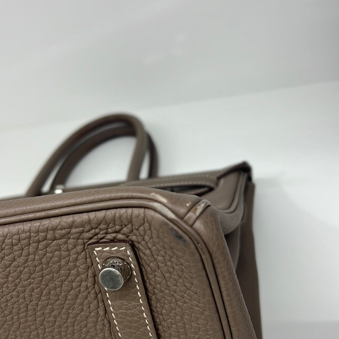 Hermes Birkin 30 Etoupe PHW Stamp A