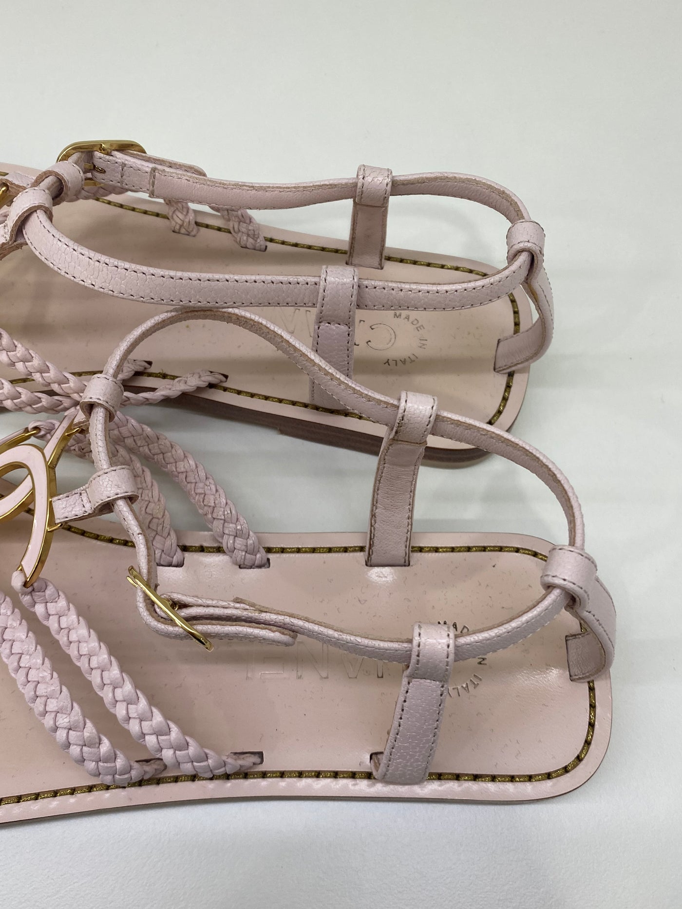 Chanel Baby Pink Sandals Size 38