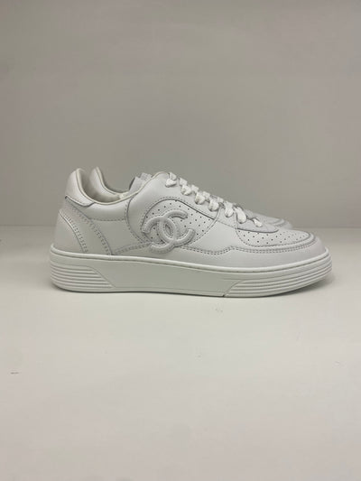 Chanel White Sneakers 36.5