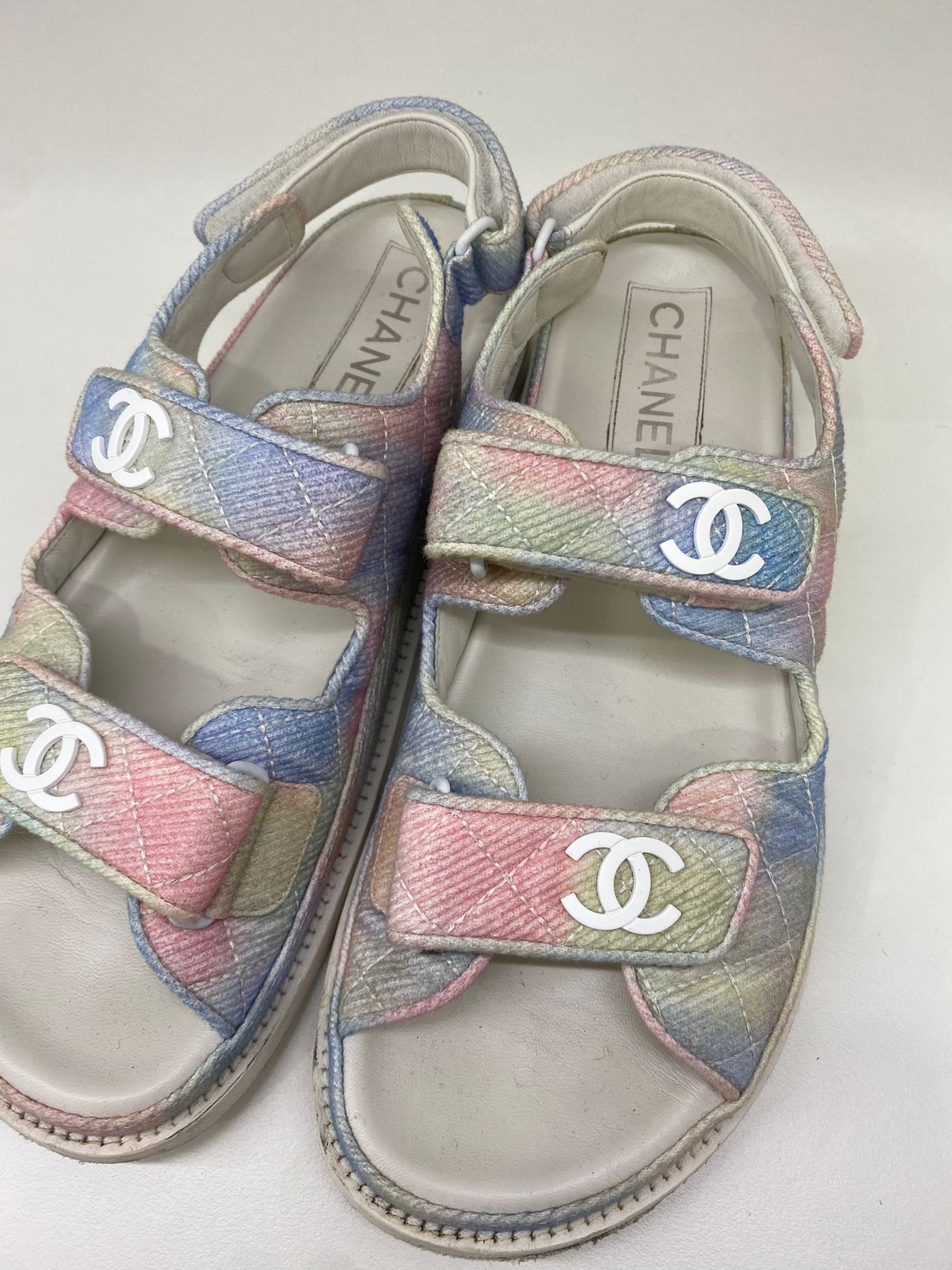 Chanel Dad Sandals - Rainbow canvas 39.5C