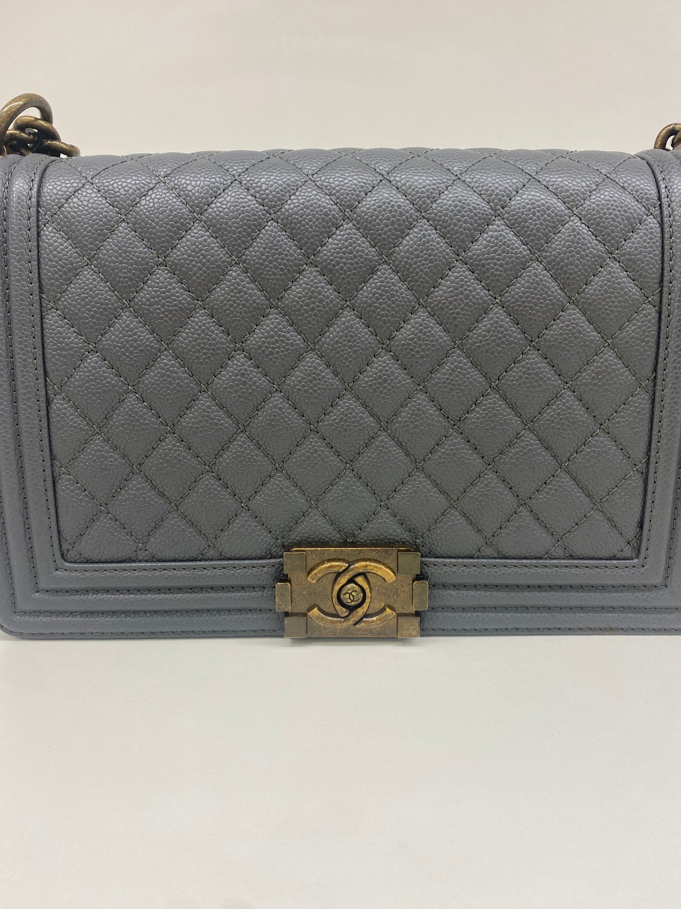Chanel Boy Bag New Medium - Dark Grey GHW