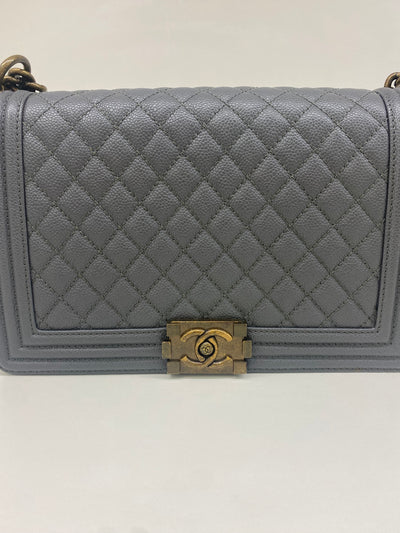 Chanel Boy Bag New Medium - Dark Grey GHW