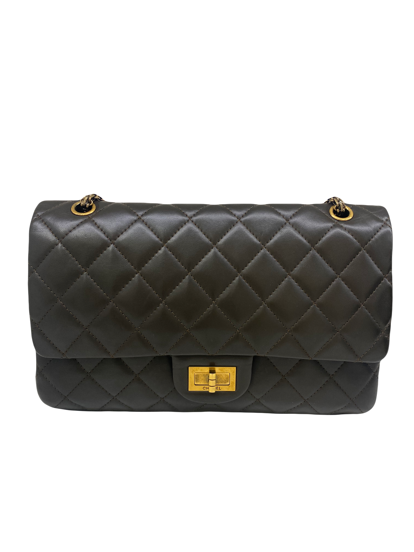 Chanel Maxi Reissue 2.55 Brown GHW