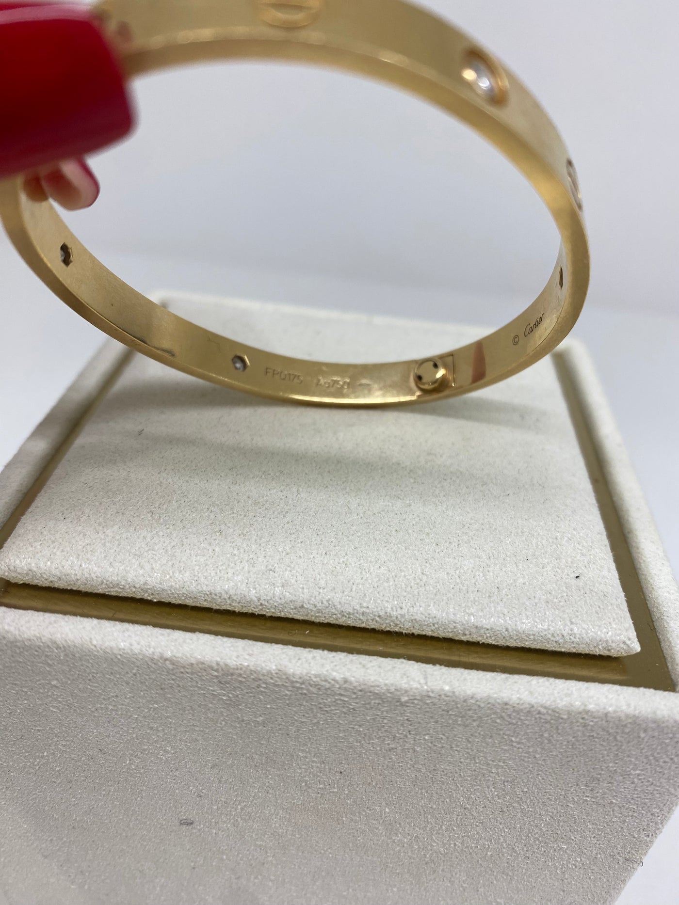 Cartier Love Bangle With 4 Diamonds Gold - Size 17