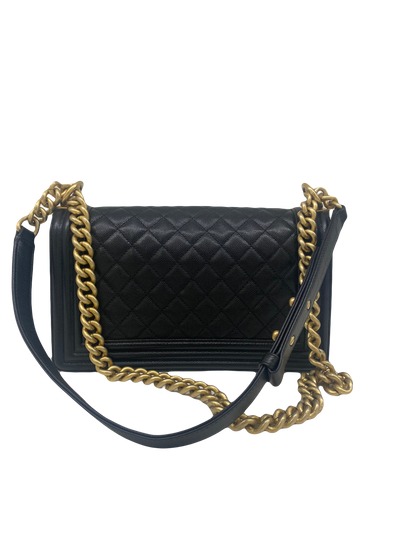 Chanel Boy Bag Medium Black Caviar GHW 29 series