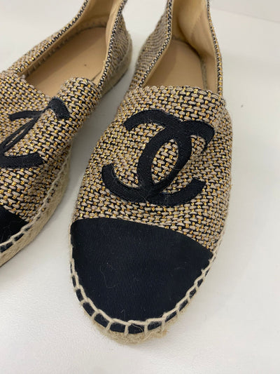 Chanel Canvas Espadrilles - Size 38