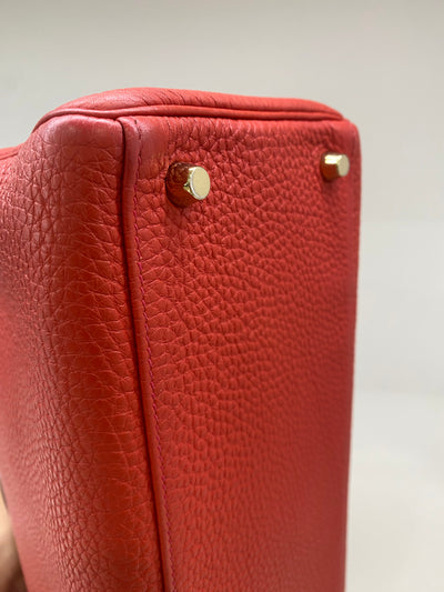 Hermes Kelly 32 Vermillion Togo GHW