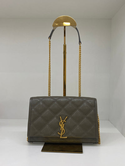 YSL Becky Chain Bag Khaki GHW