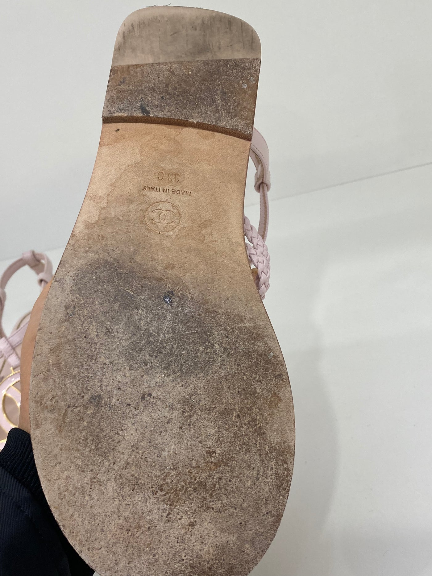Chanel Baby Pink Sandals 38