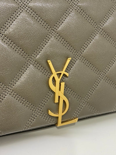 YSL Becky Chain Bag Khaki GHW