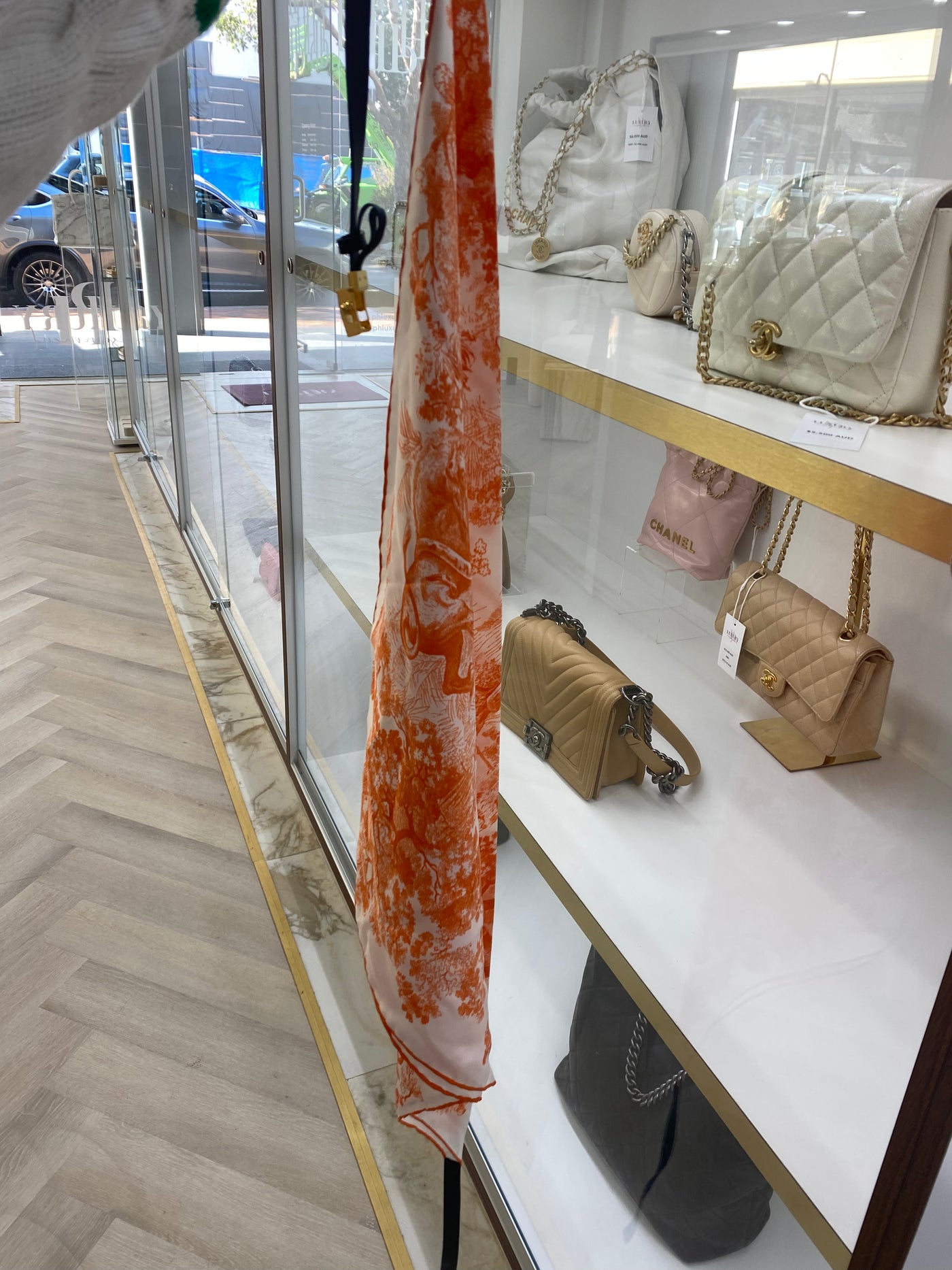 Christian Dior Scarf Top/belt Orange