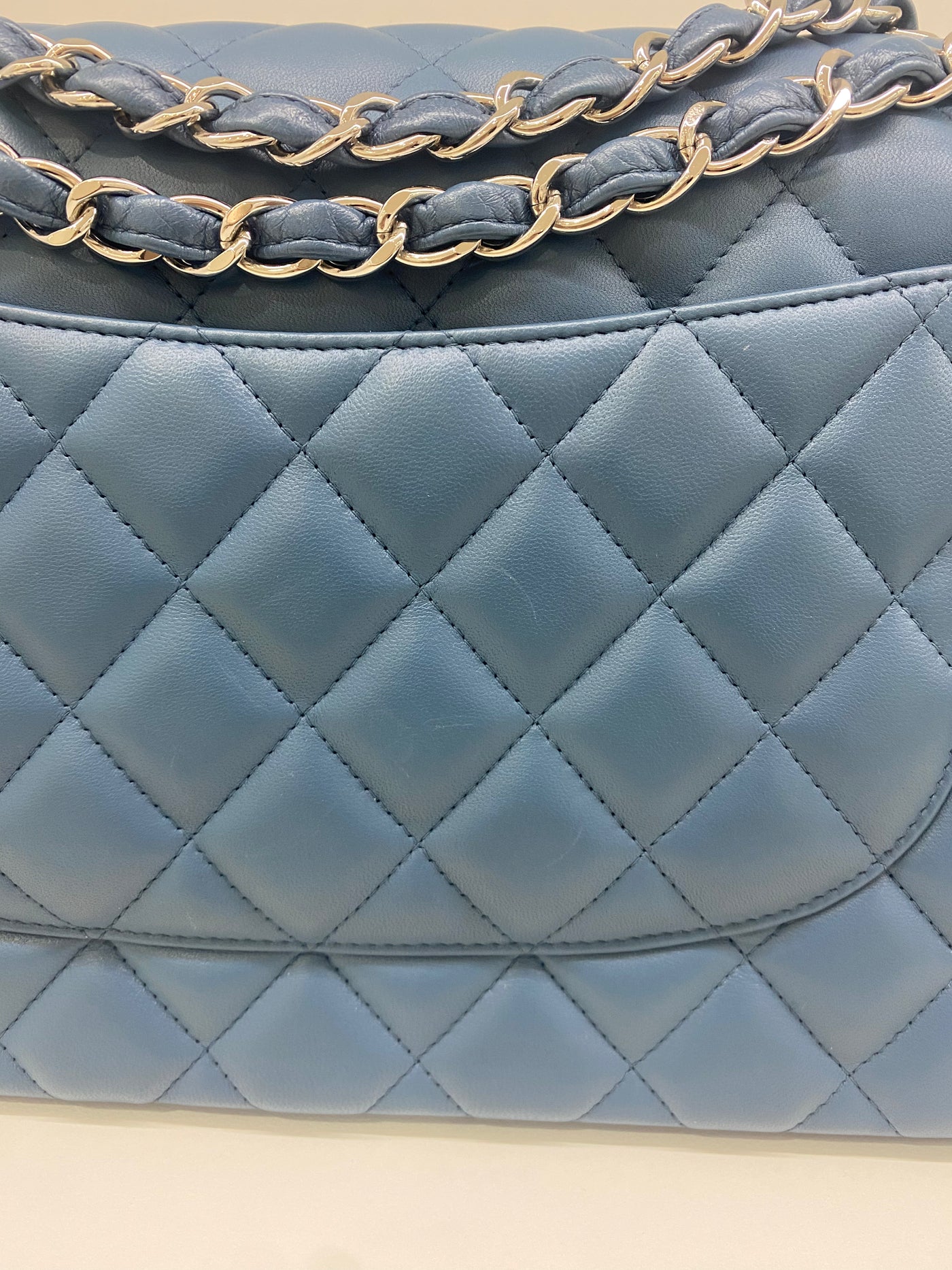 Chanel Jumbo Large Blue SHW