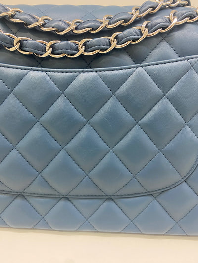 Chanel Jumbo Large Blue SHW