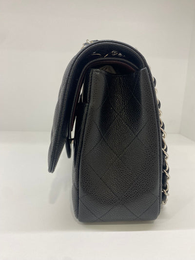 Chanel Large Jumbo Classic Flap Black - Black SHW Caviar Leather