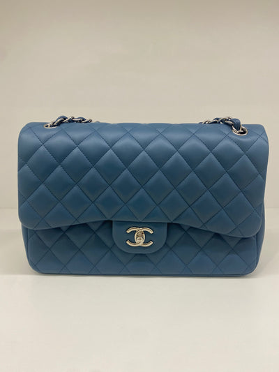 Chanel Jumbo Large Blue SHW