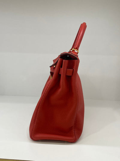 Hermes Kelly 32 Vermillion Togo GHW