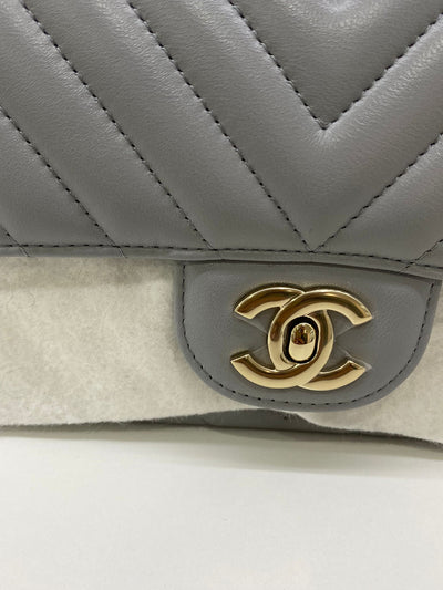 Chanel Mini Classic Flap bag - Grey CGHW