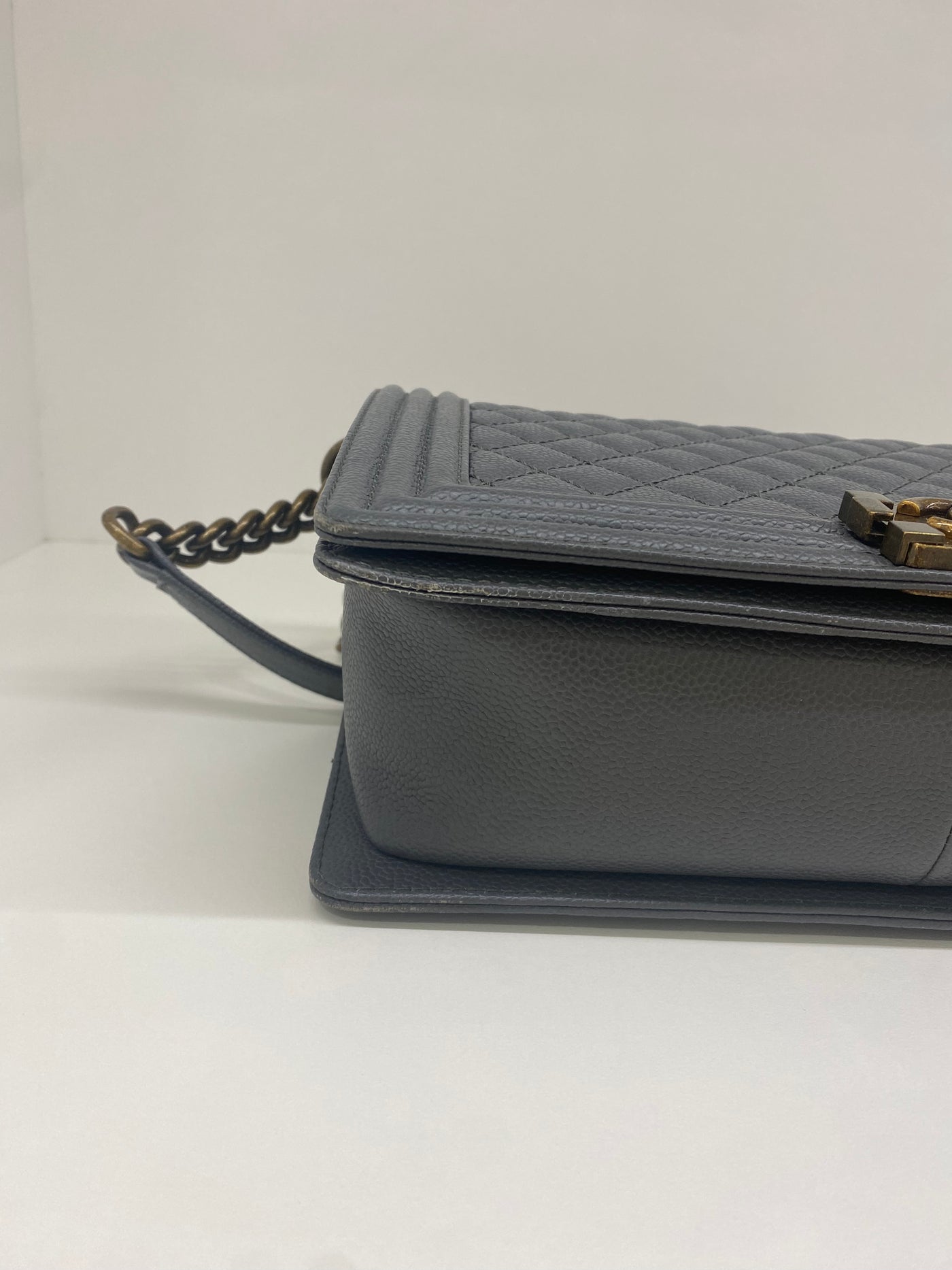 Chanel Boy Bag New Medium - Dark Grey GHW