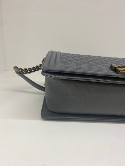 Chanel Boy Bag New Medium - Dark Grey GHW