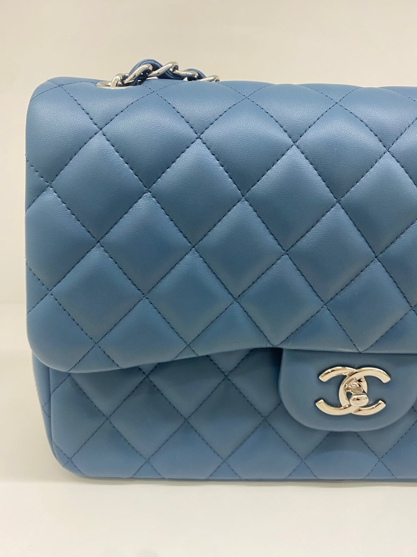 Chanel Jumbo Large Blue SHW