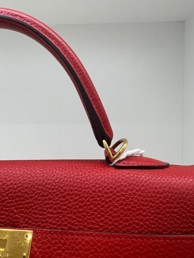 Hermes Kelly 32 Togo - Capucine PHW
